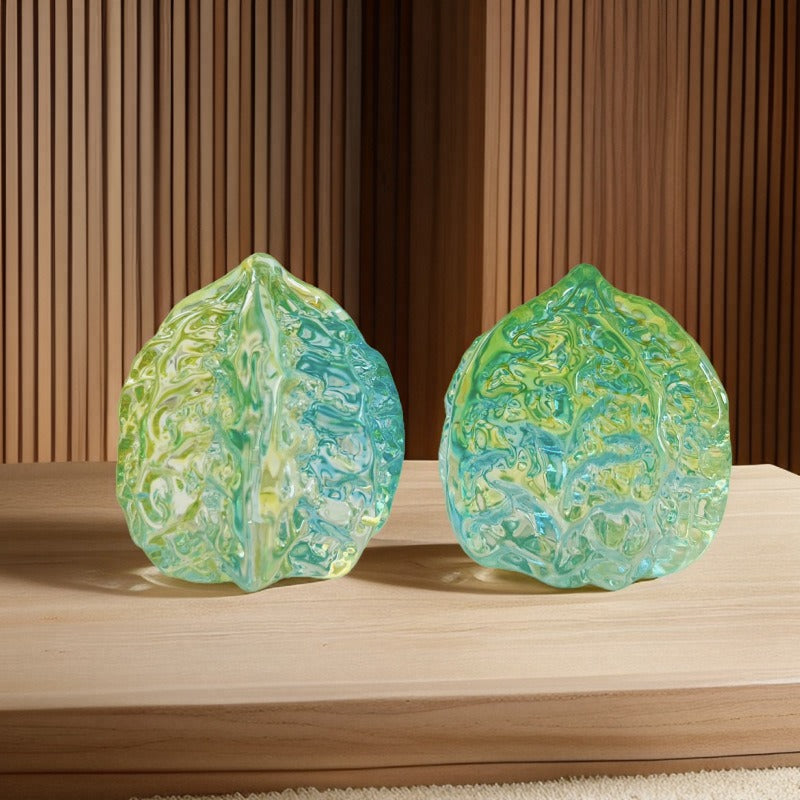 Handcrafted Liuli Crystal Walnuts