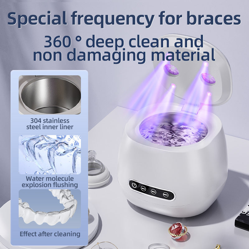 Portable Ultrasonic Retainer Cleaner with UV Light Sterilizer
