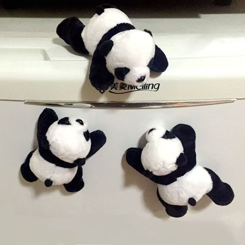 Magnetic Panda Plush Toy – Cute Forbidden City-Inspired “Fu Gui Zhu” Refrigerator Decor, Cultural Souvenir & Gift - Blissette