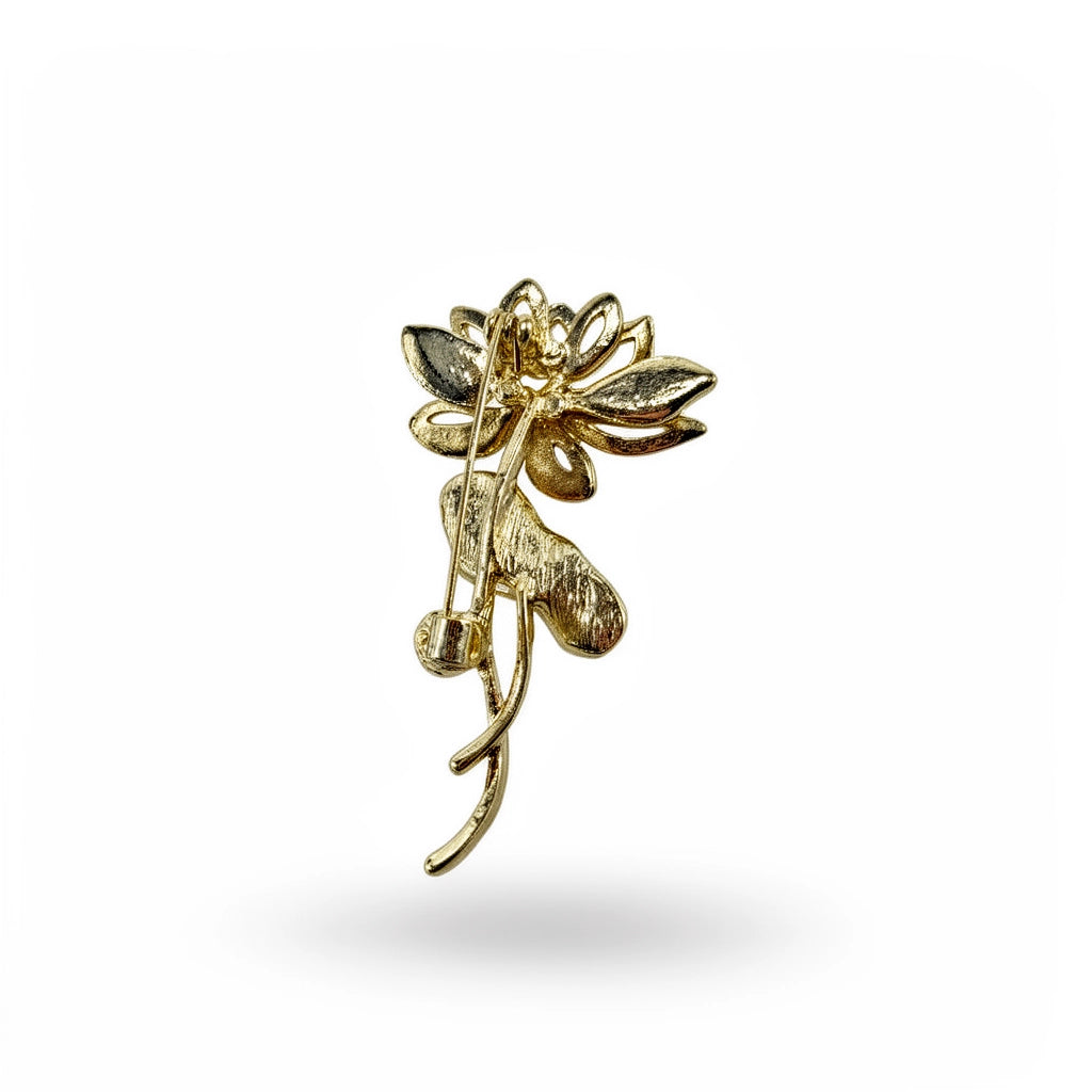 Elegant Lotus Flower Brooch | Palace-Inspired Design for Calm & Positive Energy - Blissette