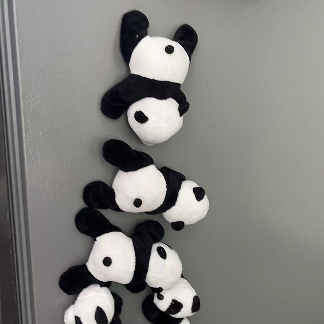 Magnetic Panda Plush Toy – Cute Forbidden City-Inspired “Fu Gui Zhu” Refrigerator Decor, Cultural Souvenir & Gift - Blissette