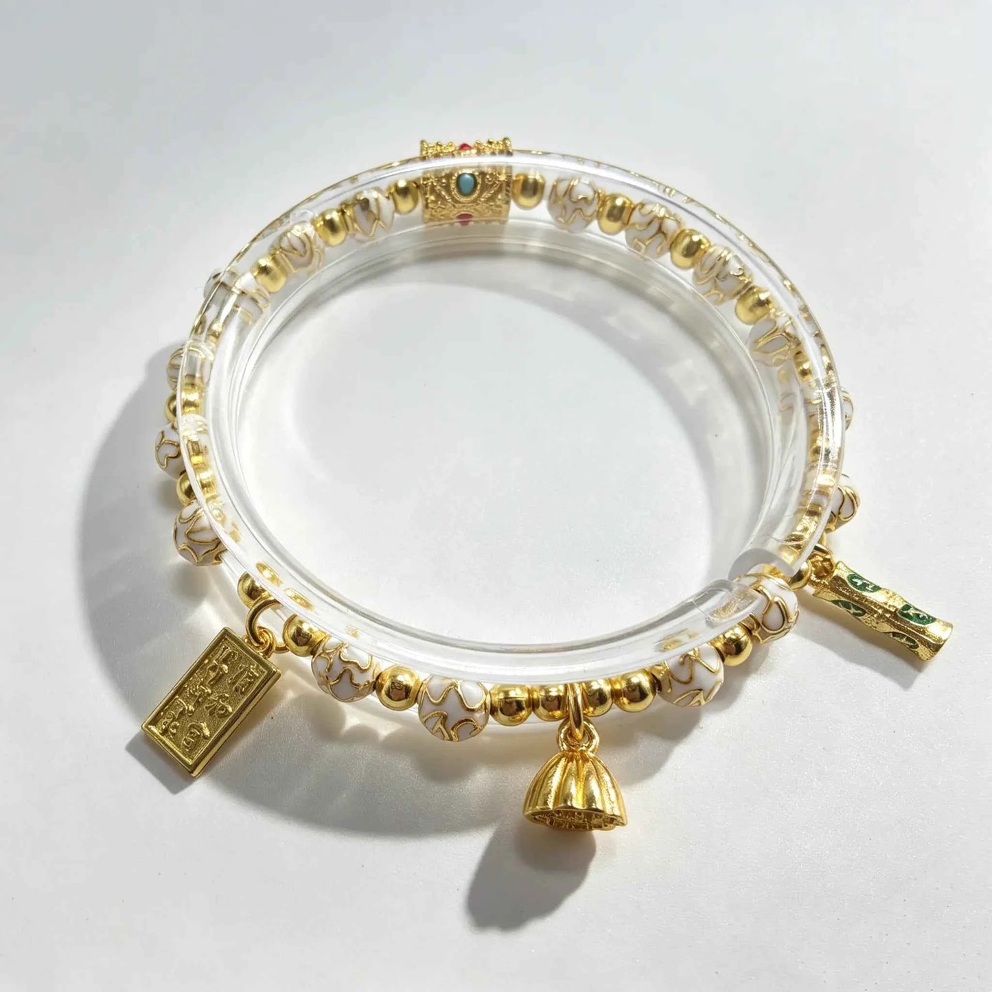 Lucky Enamel Beaded Bracelet | Temple - Inspired Cloisonné Jewelry