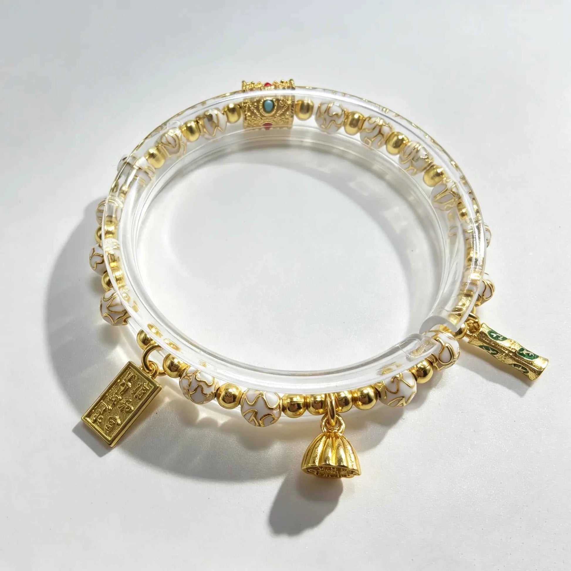 Lucky Enamel Beaded Bracelet | Temple - Inspired Cloisonné Jewelry