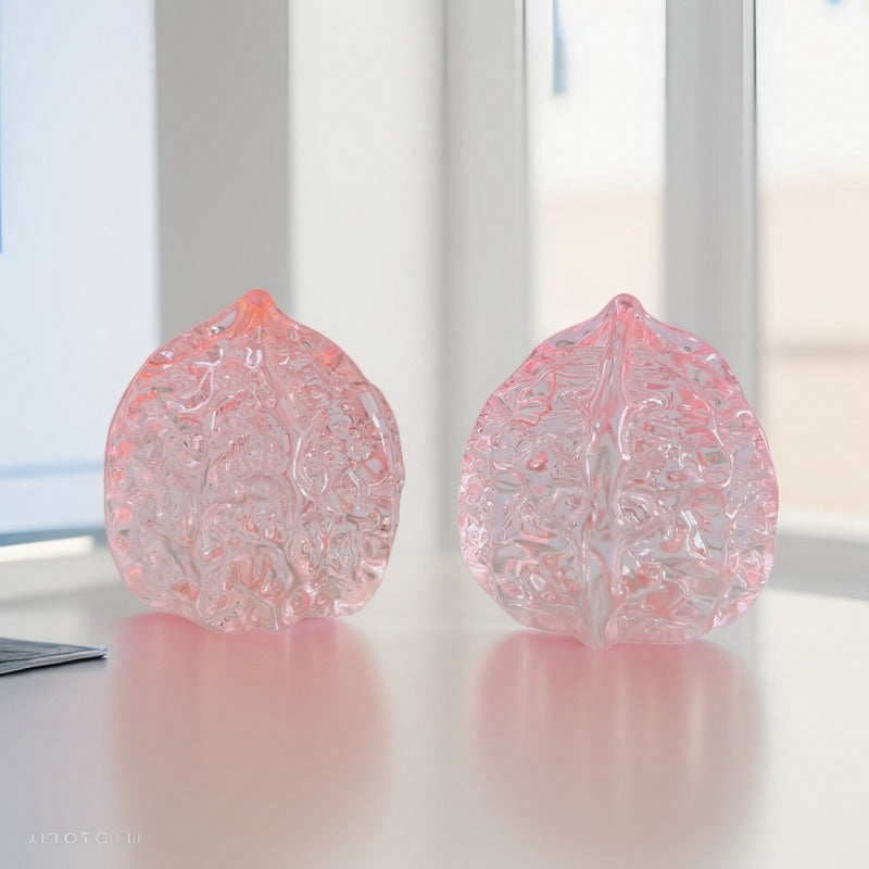 Handcrafted Liuli Crystal Walnuts