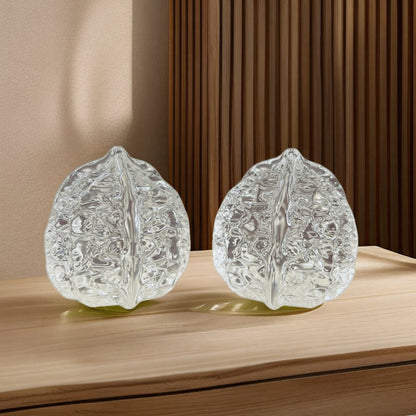 Handcrafted Liuli Crystal Walnuts