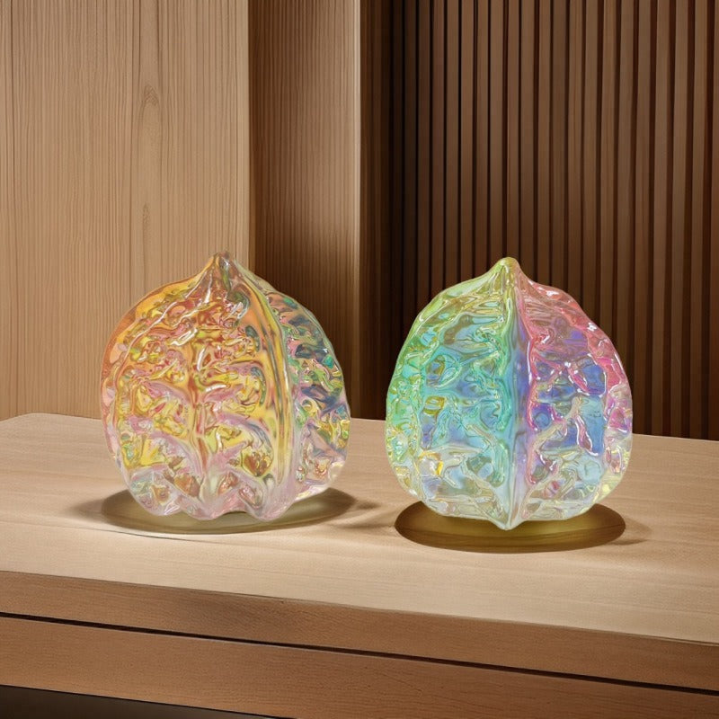 Handcrafted Liuli Crystal Walnuts