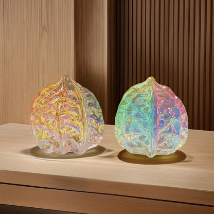 Handcrafted Liuli Crystal Walnuts