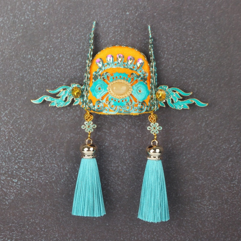 Ancient Chinese Opera Phoenix Coronet & Bridal Headdress Fridge Magnets, Peking Opera Facial Mask Cultural Souvenirs from Beijing Museum, Travel Magnetic Refrigerator Decor Gifts