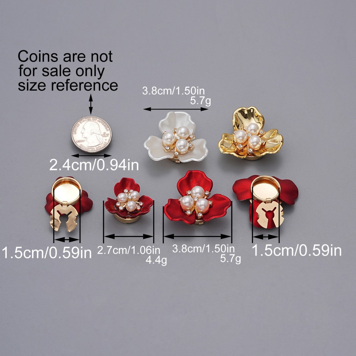 New Chinese Style 3 - Petal Flower Shirt Button Cover | Decorative Cufflink - Style Button for Evening Parties & Formal Events - Blissette