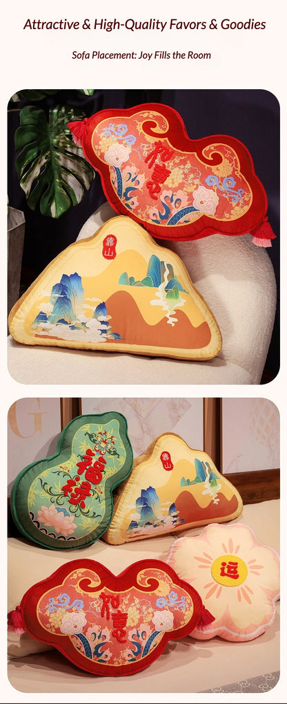 China Chic Ruyi FuLu Mountain Throw Pillows Sofa & Car Cushions
