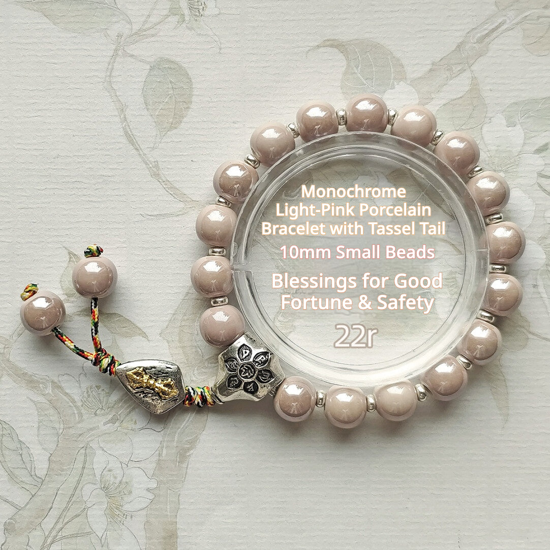 Colorful Pearlescent Porcelain Simple Bracelet, 10mm White Porcelain Beads, Boutique Quality Unisex Single‑Color Ceramic Handcraf