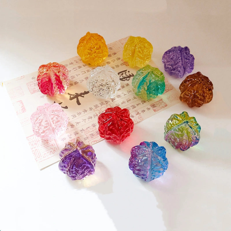 Handcrafted Liuli Crystal Walnuts