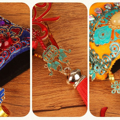 Ancient Chinese Opera Phoenix Coronet & Bridal Headdress Fridge Magnets, Peking Opera Facial Mask Cultural Souvenirs from Beijing Museum, Travel Magnetic Refrigerator Decor Gifts