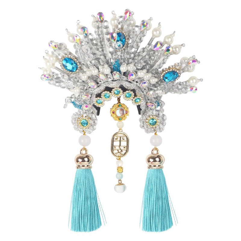 Ancient Chinese Opera Phoenix Coronet & Bridal Headdress Fridge Magnets, Peking Opera Facial Mask Cultural Souvenirs from Beijing Museum, Travel Magnetic Refrigerator Decor Gifts