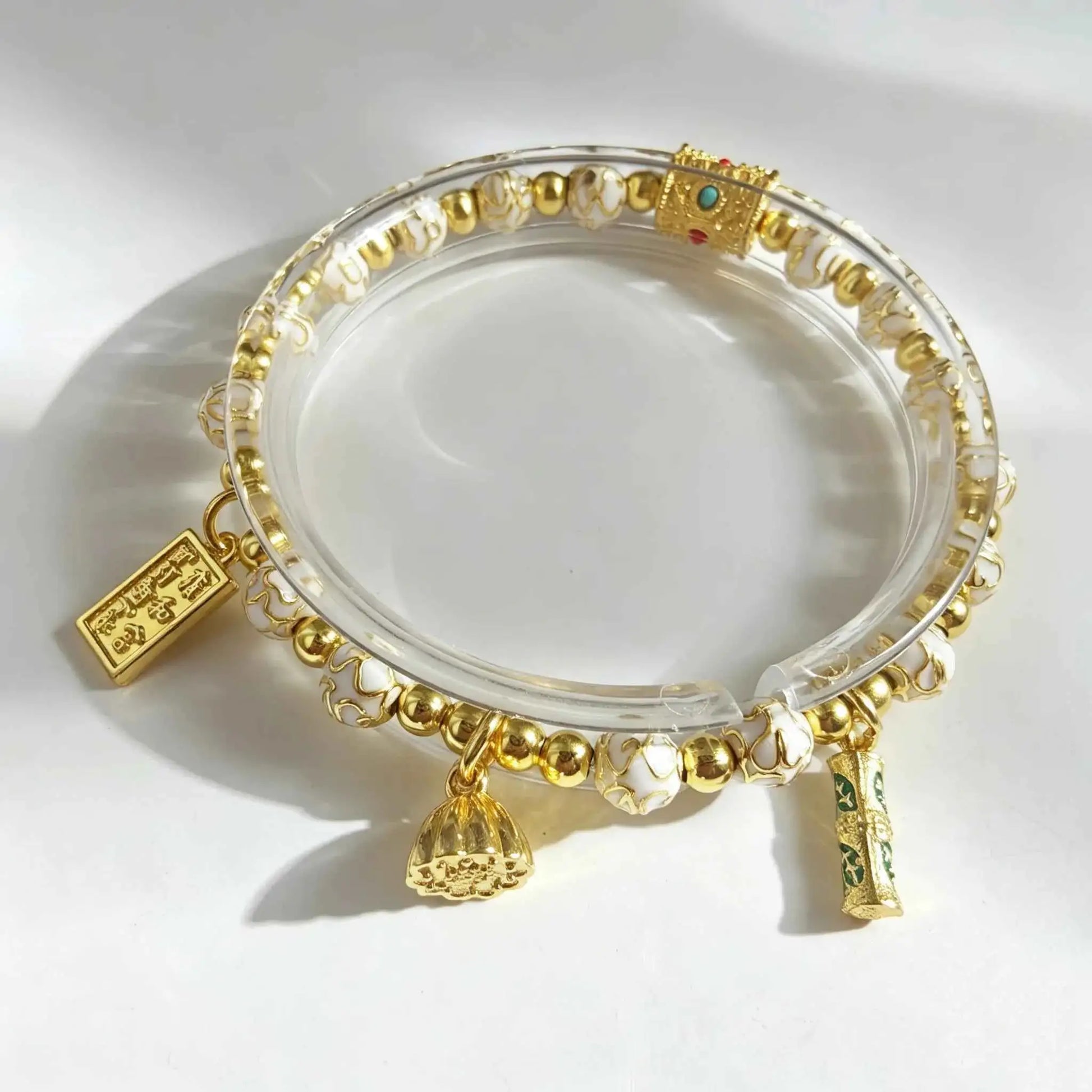 Lucky Enamel Beaded Bracelet | Temple - Inspired Cloisonné Jewelry