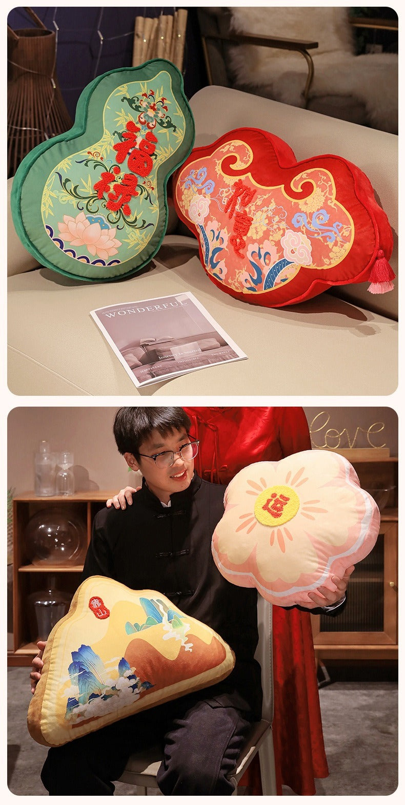 China Chic Ruyi FuLu Mountain Throw Pillows Sofa & Car Cushions