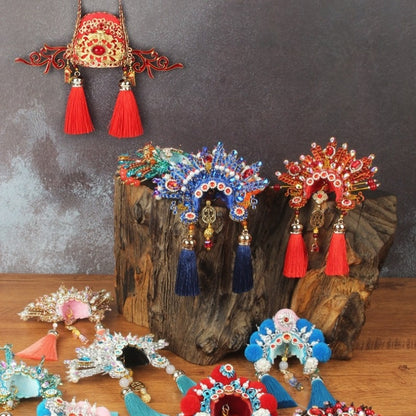 Ancient Chinese Opera Phoenix Coronet & Bridal Headdress Fridge Magnets, Peking Opera Facial Mask Cultural Souvenirs from Beijing Museum, Travel Magnetic Refrigerator Decor Gifts