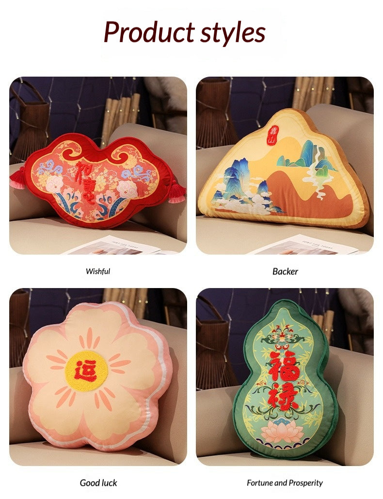 China Chic Ruyi FuLu Mountain Throw Pillows Sofa & Car Cushions