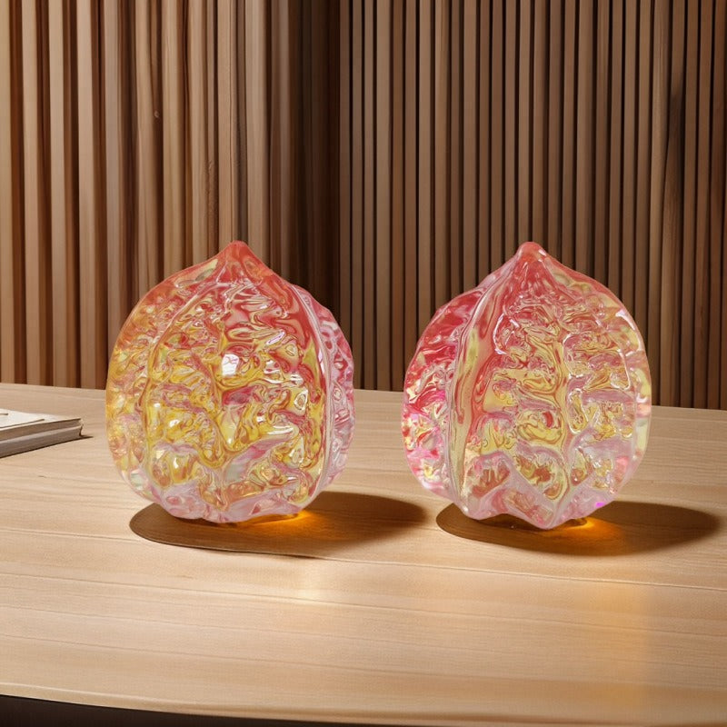 Handcrafted Liuli Crystal Walnuts