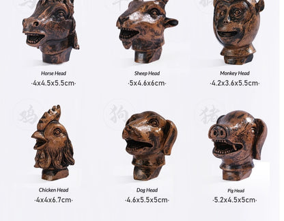 12 Zodiac 3D Resin Fridge Magnets | Yuanmingyuan Beijing Souvenir