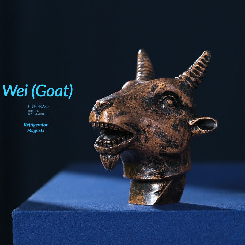 12 Zodiac 3D Resin Fridge Magnets | Yuanmingyuan Beijing Souvenir