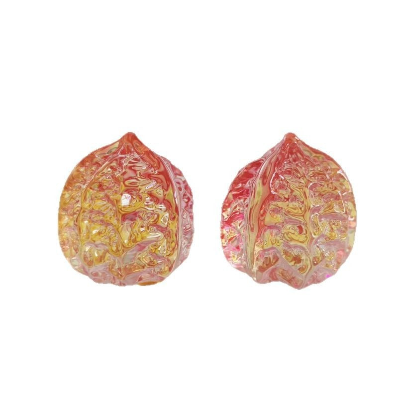 Handcrafted Liuli Crystal Walnuts