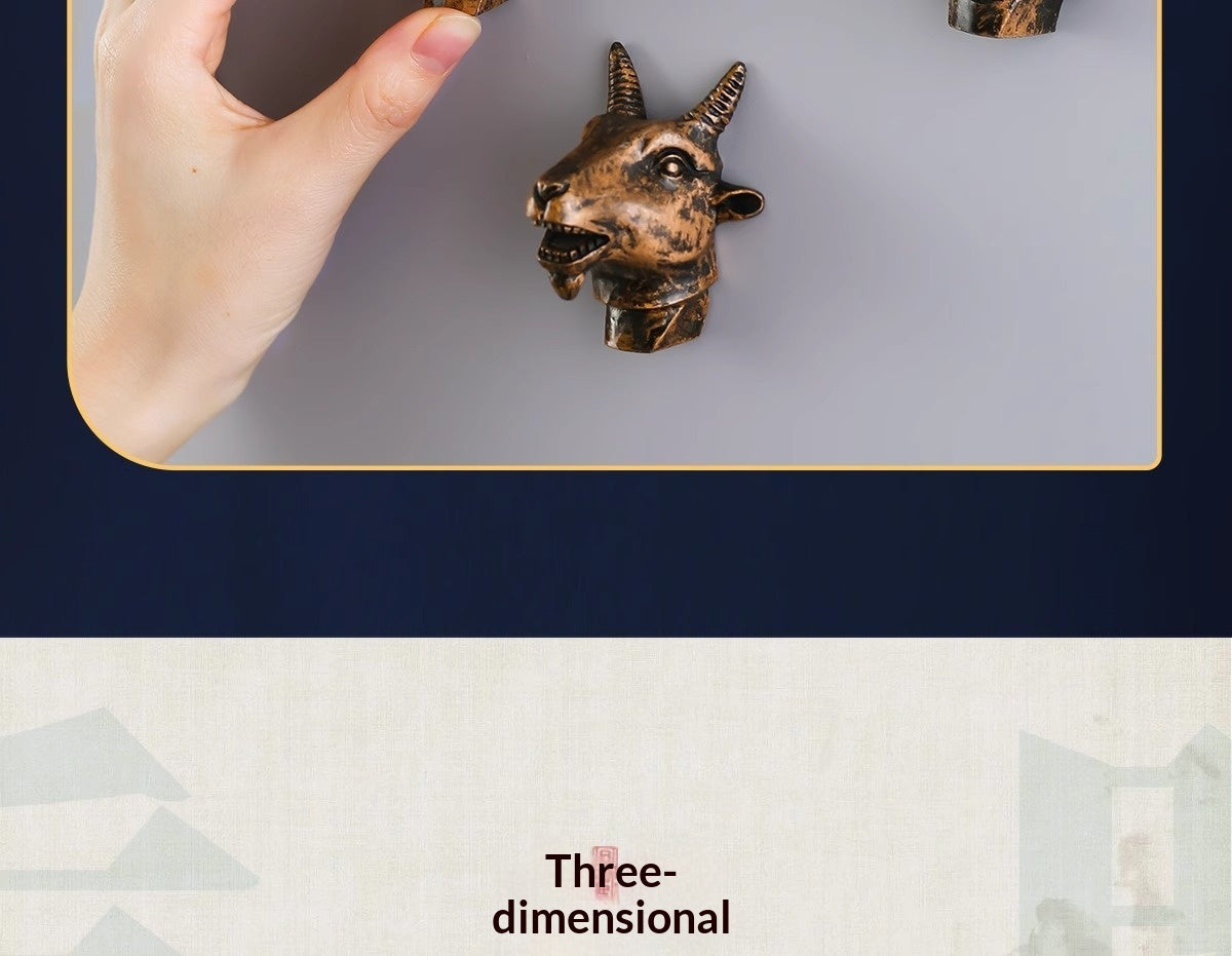 12 Zodiac 3D Resin Fridge Magnets | Yuanmingyuan Beijing Souvenir