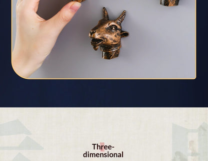 12 Zodiac 3D Resin Fridge Magnets | Yuanmingyuan Beijing Souvenir