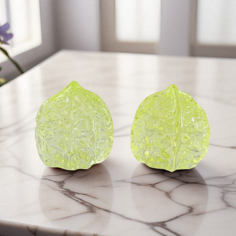 Handcrafted Liuli Crystal Walnuts