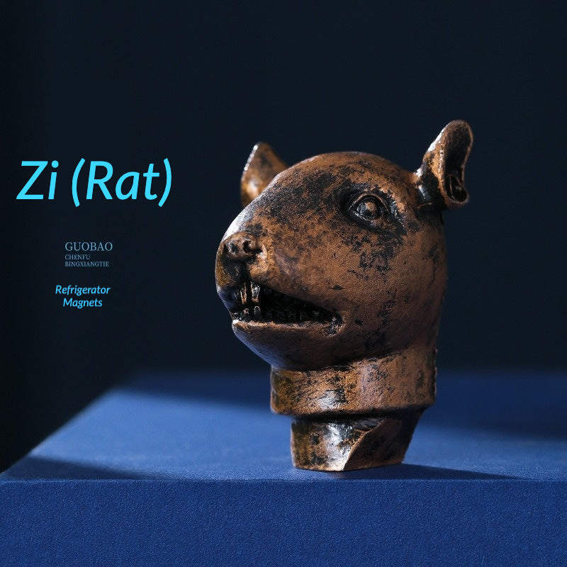 12 Zodiac 3D Resin Fridge Magnets | Yuanmingyuan Beijing Souvenir