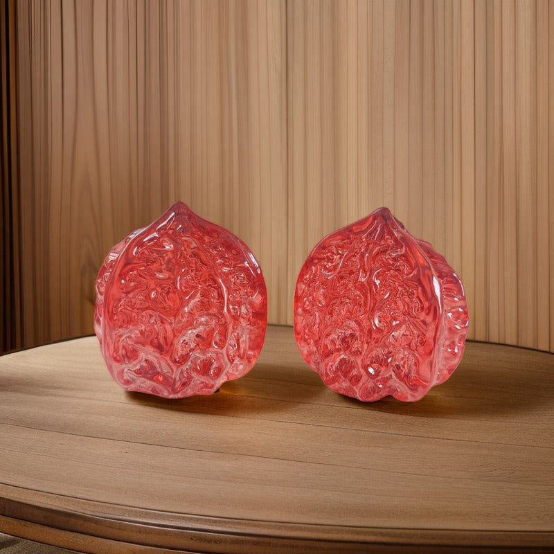 Handcrafted Liuli Crystal Walnuts