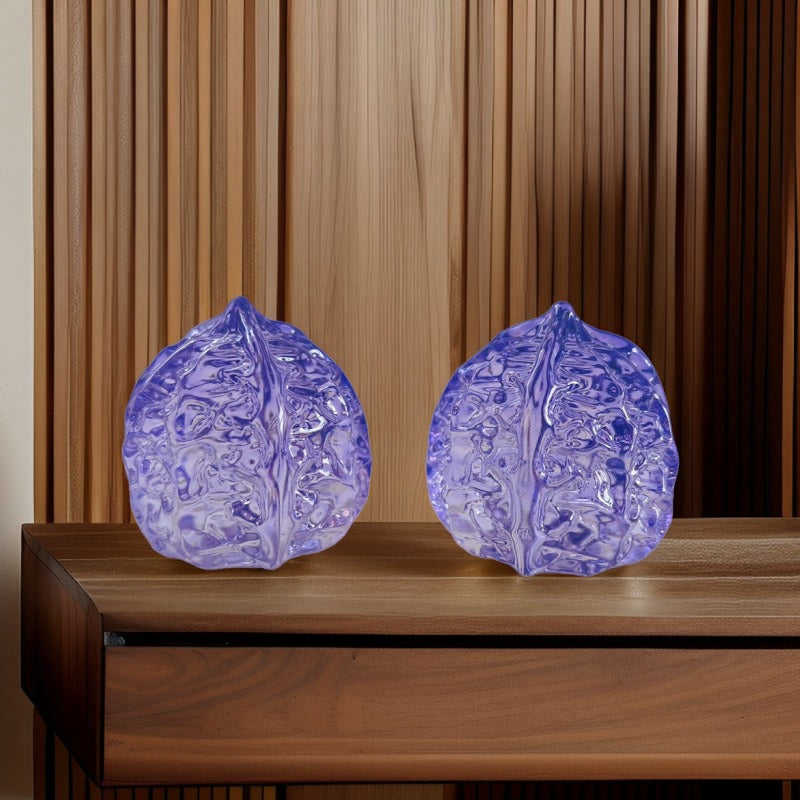 Handcrafted Liuli Crystal Walnuts