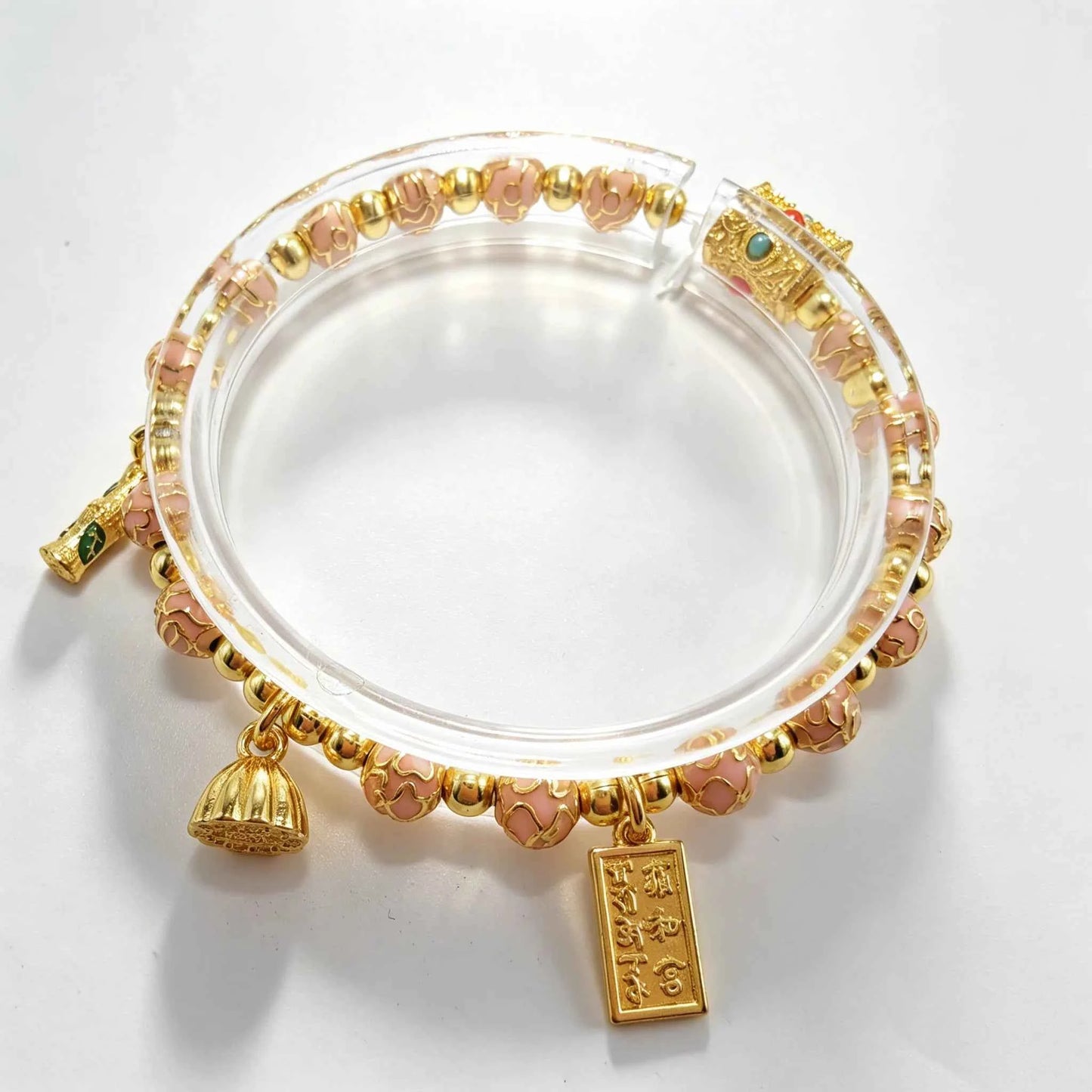 Lucky Enamel Beaded Bracelet | Temple - Inspired Cloisonné Jewelry