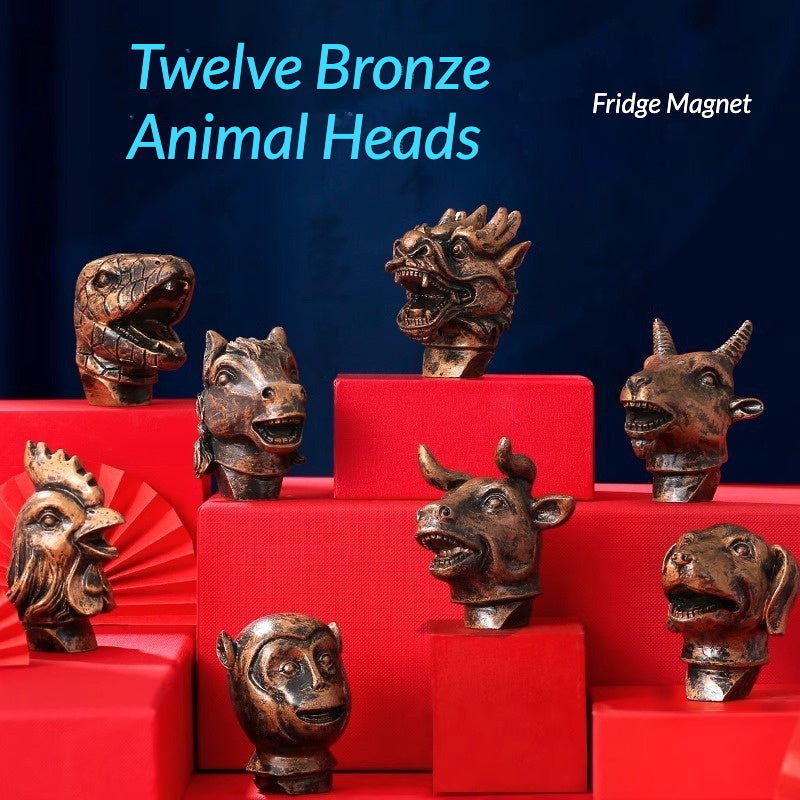 12 Zodiac 3D Resin Fridge Magnets | Yuanmingyuan Beijing Souvenir