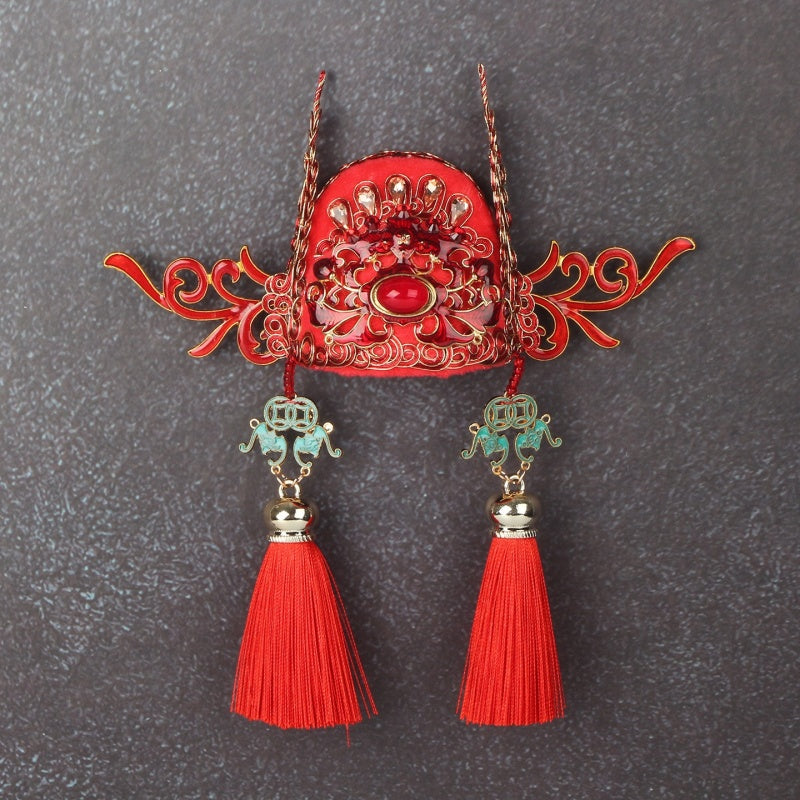 Ancient Chinese Opera Phoenix Coronet & Bridal Headdress Fridge Magnets, Peking Opera Facial Mask Cultural Souvenirs from Beijing Museum, Travel Magnetic Refrigerator Decor Gifts