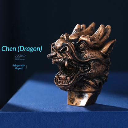 12 Zodiac 3D Resin Fridge Magnets | Yuanmingyuan Beijing Souvenir