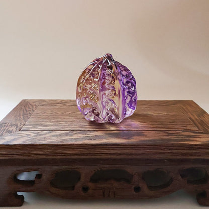 Handcrafted Liuli Crystal Walnuts