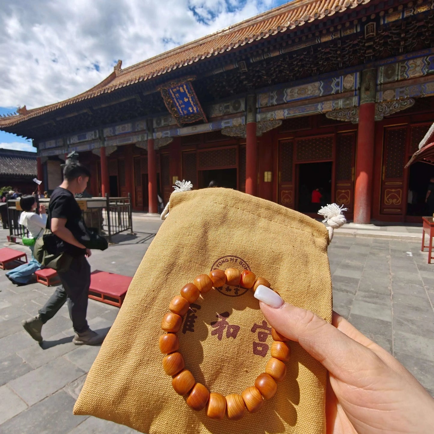 Natural Cypress Wood Bracelet (10.5mm) | Temple-Inspired Mindful Wear for Calm & Balance
