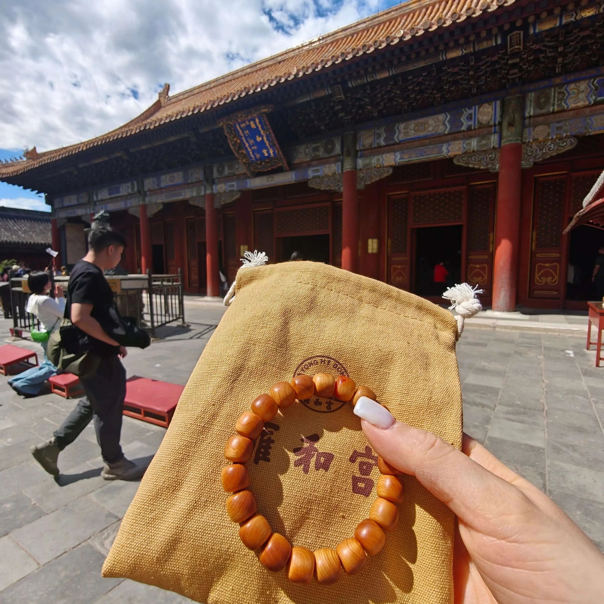 Natural Cypress Wood Bracelet (10.5mm) | Temple-Inspired Mindful Wear for Calm & Balance