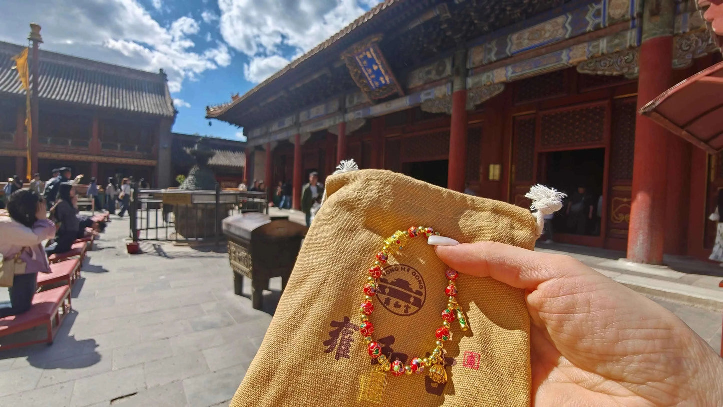Lucky Enamel Beaded Bracelet | Temple - Inspired Cloisonné Jewelry