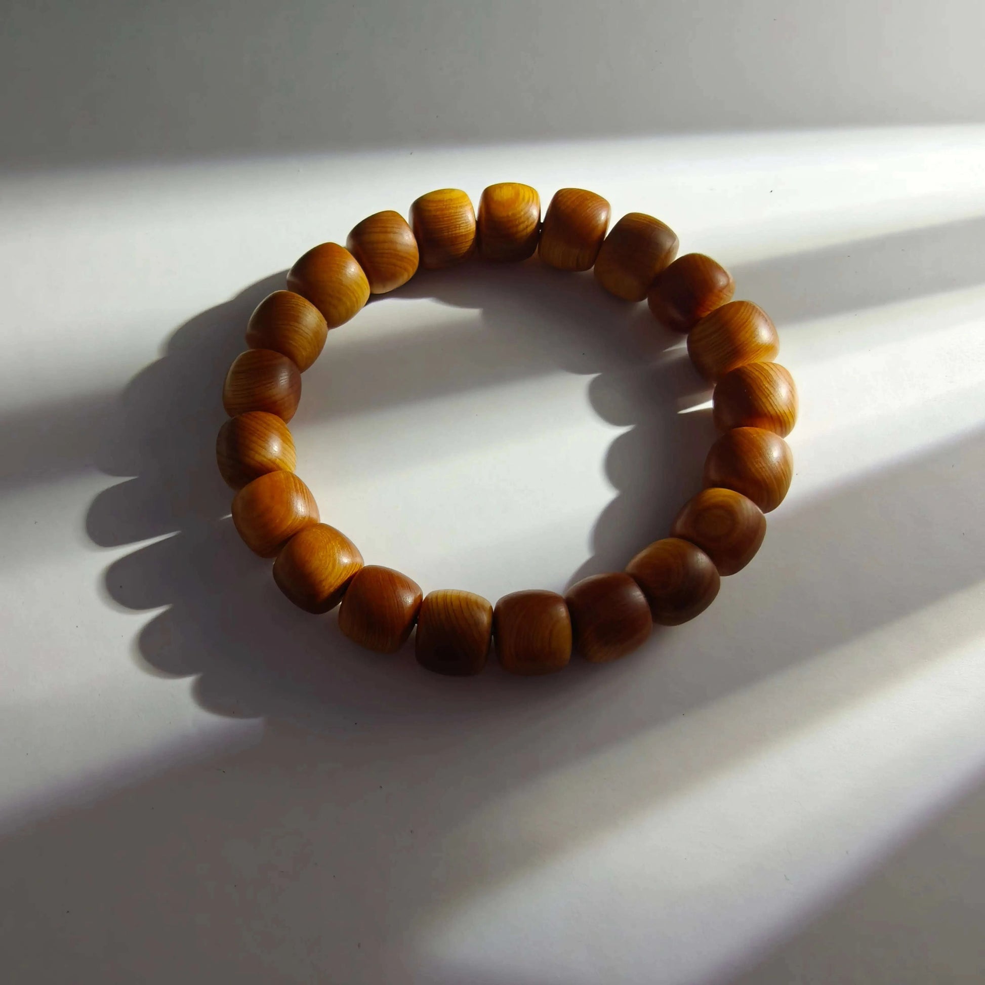 Natural Cypress Wood Bracelet (10.5mm) | Temple-Inspired Mindful Wear for Calm & Balance