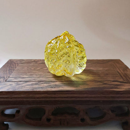 Handcrafted Liuli Crystal Walnuts