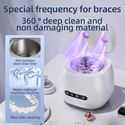 Portable Ultrasonic Retainer Cleaner with UV Light Sterilizer