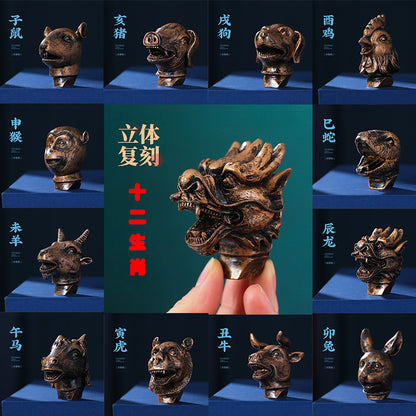 12 Zodiac 3D Resin Fridge Magnets | Yuanmingyuan Beijing Souvenir