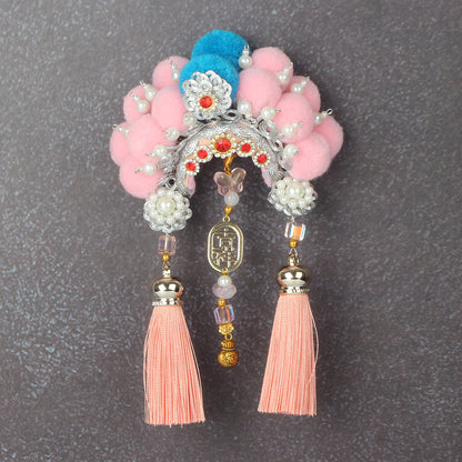 Ancient Chinese Opera Phoenix Coronet & Bridal Headdress Fridge Magnets, Peking Opera Facial Mask Cultural Souvenirs from Beijing Museum, Travel Magnetic Refrigerator Decor Gifts