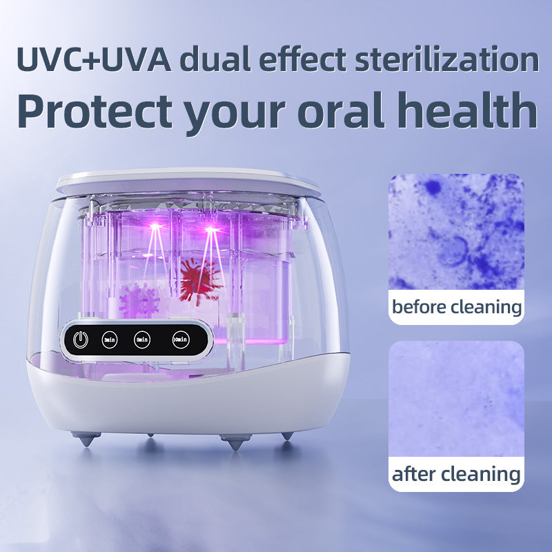 Portable Ultrasonic Retainer Cleaner with UV Light Sterilizer
