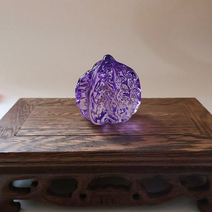 Handcrafted Liuli Crystal Walnuts