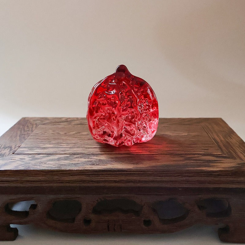 Handcrafted Liuli Crystal Walnuts