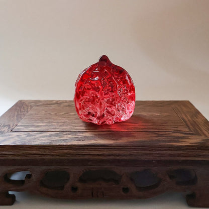 Handcrafted Liuli Crystal Walnuts