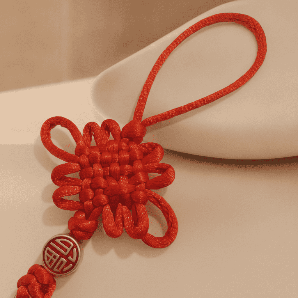 Palace-Inspired Lion Dance Car Hanging Ornament | Traditional Folk Art for Positive Energy & Good Fortune (Pink/Red) - Blissette